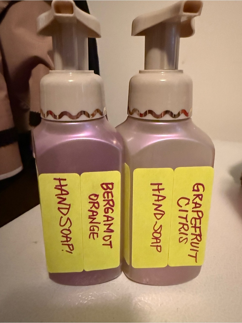 Purple Foaming Hand Soap Bottles - Grapefruit Citrus & Bergamot Orange